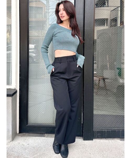 RESEXXY（リゼクシー）の「ストレートパンツ（その他パンツ・レディース・チャコールグレー/イエロー/ブラック・FREE）」の19枚目の写真