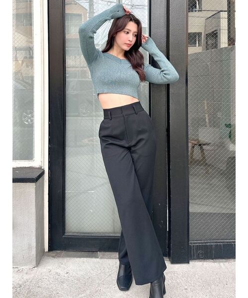 RESEXXY（リゼクシー）の「ストレートパンツ（その他パンツ・レディース・チャコールグレー/イエロー/ブラック・FREE）」の20枚目の写真