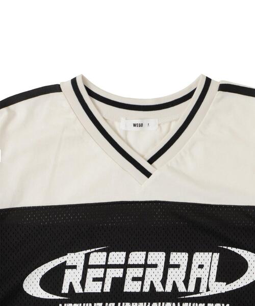 WEGO(ウィゴー)の「WEGO/2ライン切り替えメッシュショートT(Tシャツ/カットソー・レディース・グリーン/ブラック/ワイン・FREE)」の22枚目の写真