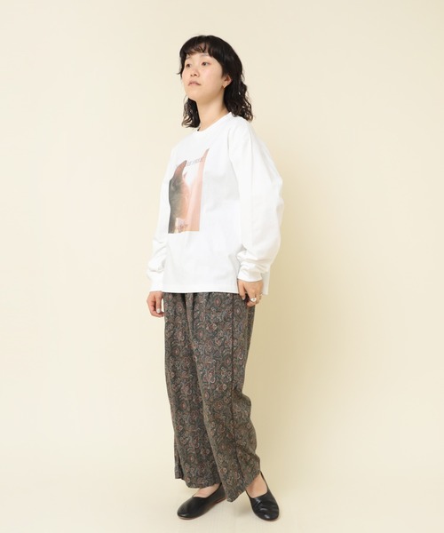 RNA-N(アールエヌエーエヌ)の「M2302 CAT PROFILEロングスリーブT(Tシャツ/カットソー・レディース・グレイッシュベージュ/オフホワイト/チャコールグレー・MEDIUM)」の22枚目の写真