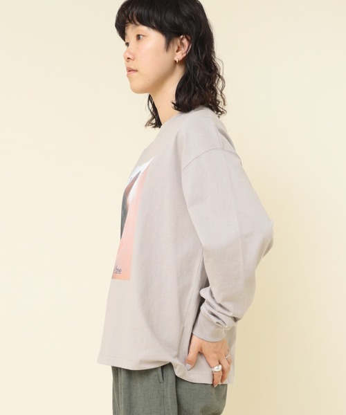 RNA-N(アールエヌエーエヌ)の「M2302 CAT PROFILEロングスリーブT(Tシャツ/カットソー・レディース・グレイッシュベージュ/オフホワイト/チャコールグレー・MEDIUM)」の14枚目の写真