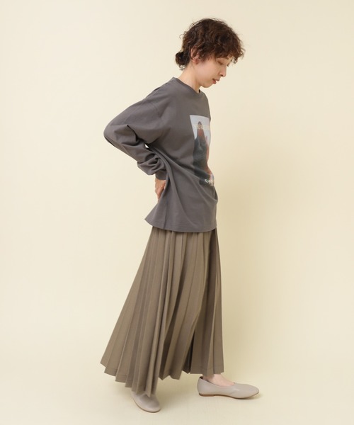 RNA-N(アールエヌエーエヌ)の「M2302 CAT PROFILEロングスリーブT(Tシャツ/カットソー・レディース・グレイッシュベージュ/オフホワイト/チャコールグレー・MEDIUM)」の17枚目の写真