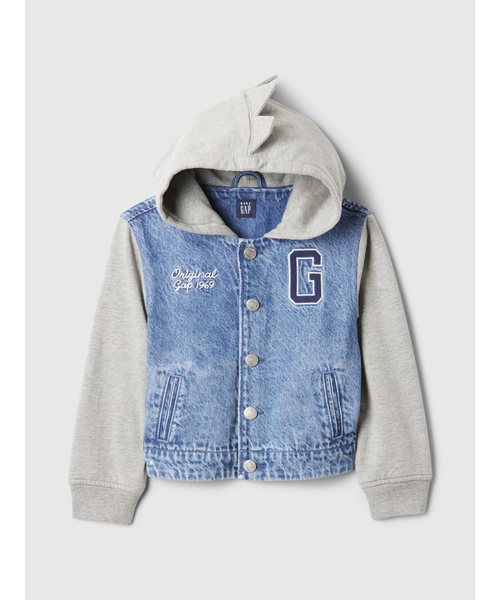 GAP（ギャップ）の「babyGap ダイナソー バーシティ デニム パーカー