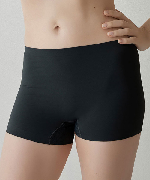 VIVID LADY（ビビッドレディー）の「HUGDAY シームレスVラインボクサーショーツ シームレス（ショーツ・レディース・ブラウン/グレー/アイボリー/ラベンダー/ベージュ系その他/オリーブ/チャコールグレー/ブラック・MEDIUM/X-LARGE/LARGE）」の3枚目の写真