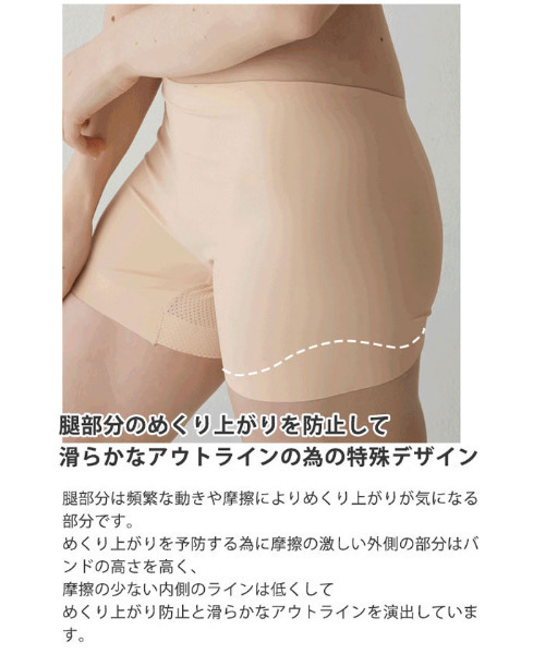 VIVID LADY（ビビッドレディー）の「HUGDAY シームレスVラインボクサーショーツ シームレス（ショーツ・レディース・ブラウン/グレー/アイボリー/ラベンダー/ベージュ系その他/オリーブ/チャコールグレー/ブラック・MEDIUM/X-LARGE/LARGE）」の18枚目の写真