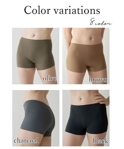 VIVID LADY（ビビッドレディー）の「HUGDAY シームレスVラインボクサーショーツ シームレス（ショーツ・レディース・ブラウン/グレー/アイボリー/ラベンダー/ベージュ系その他/オリーブ/チャコールグレー/ブラック・MEDIUM/X-LARGE/LARGE）」の10枚目の写真