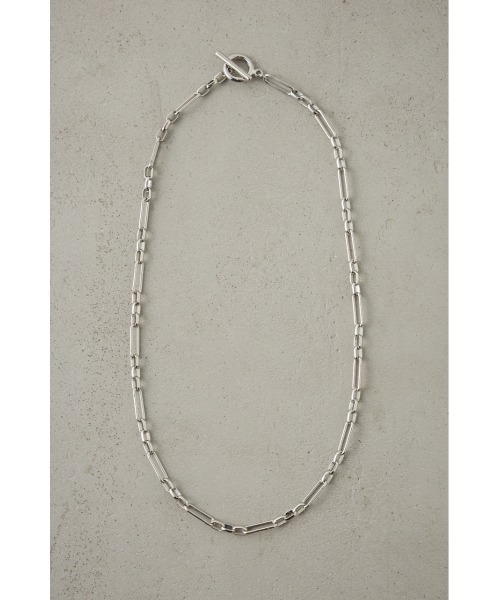 AZUL by moussy(アズールバイマウジー)の「ランダムスクエアチェーンネックレス(ネックレス・メンズ・ブラック/シルバー・FREE)」の12枚目の写真