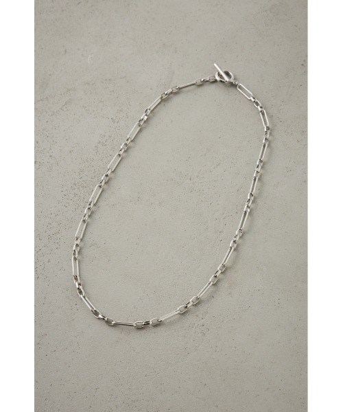 AZUL by moussy(アズールバイマウジー)の「ランダムスクエアチェーンネックレス(ネックレス・メンズ・ブラック/シルバー・FREE)」の11枚目の写真