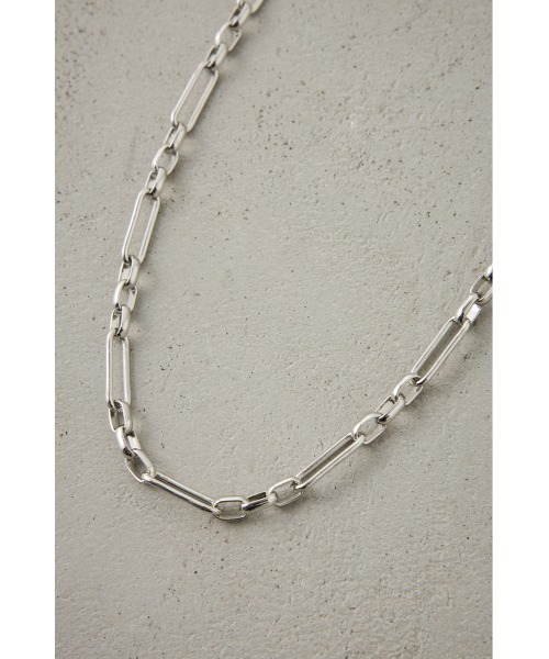 AZUL by moussy(アズールバイマウジー)の「ランダムスクエアチェーンネックレス(ネックレス・メンズ・ブラック/シルバー・FREE)」の10枚目の写真