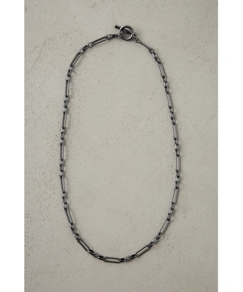 AZUL by moussy(アズールバイマウジー)の「ランダムスクエアチェーンネックレス(ネックレス・メンズ・ブラック/シルバー・FREE)」の7枚目の写真