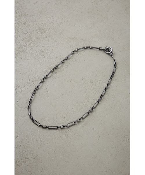 AZUL by moussy(アズールバイマウジー)の「ランダムスクエアチェーンネックレス(ネックレス・メンズ・ブラック/シルバー・FREE)」の6枚目の写真