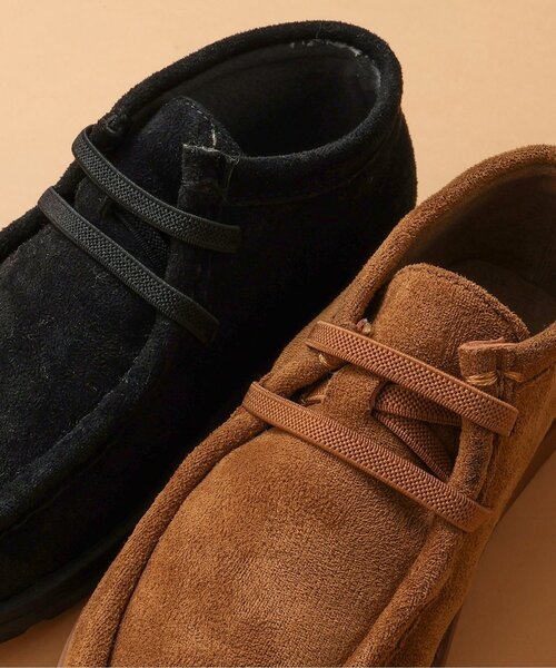 apres les cours（アプレレクール）の「スウェードショートブーツ（ブーツ・キッズ・ベージュ/ブラック・14/15 /16/17/18）」の4枚目の写真