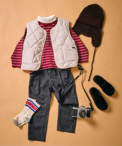 apres les cours（アプレレクール）の「スウェードショートブーツ（ブーツ・キッズ・ベージュ/ブラック・14/15 /16/17/18）」の6枚目の写真