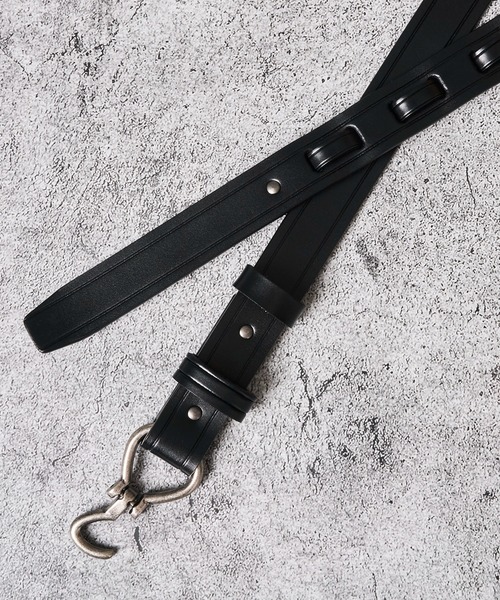 ADPOSION（アドポーション）の「25mm フックレザーベルト（ベルト・メンズ・レッド/ダークブラウン/ブラック・FREE）」の10枚目の写真