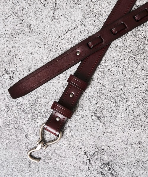 ADPOSION（アドポーション）の「25mm フックレザーベルト（ベルト・メンズ・レッド/ダークブラウン/ブラック・FREE）」の9枚目の写真