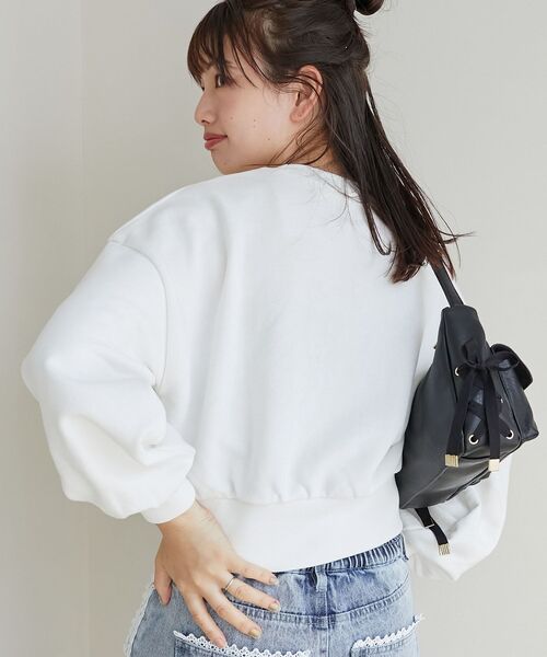 MAJESTIC LEGON（マジェスティックレゴン）の「Fluffy catスウェット（スウェット・レディース・ホワイト系その他/ライトグレー/オフホワイト・MEDIUM）」の10枚目の写真