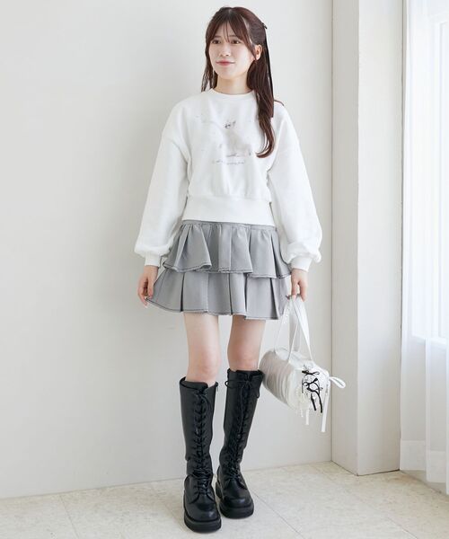 MAJESTIC LEGON（マジェスティックレゴン）の「Fluffy catスウェット（スウェット・レディース・ホワイト系その他/ライトグレー/オフホワイト・MEDIUM）」の12枚目の写真