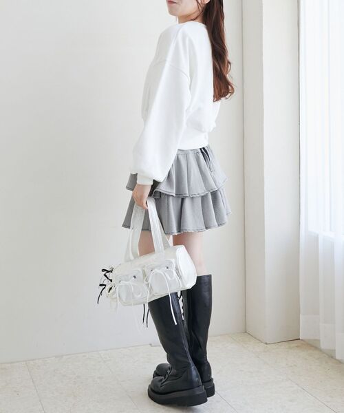 MAJESTIC LEGON（マジェスティックレゴン）の「Fluffy catスウェット（スウェット・レディース・ホワイト系その他/ライトグレー/オフホワイト・MEDIUM）」の14枚目の写真