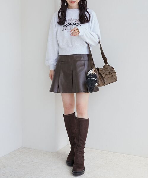 MAJESTIC LEGON（マジェスティックレゴン）の「Fluffy catスウェット（スウェット・レディース・ホワイト系その他/ライトグレー/オフホワイト・MEDIUM）」の21枚目の写真