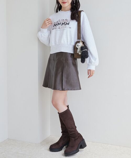 MAJESTIC LEGON（マジェスティックレゴン）の「Fluffy catスウェット（スウェット・レディース・ホワイト系その他/ライトグレー/オフホワイト・MEDIUM）」の22枚目の写真