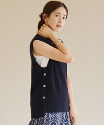 23区（ニジュウサンク）の「【洗える】ベーシックカタアゼ ニットベスト（ベスト・レディース）」