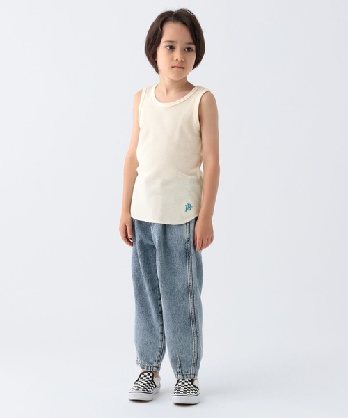 BAYFLOW（ベイフロー）の「ワッフルタンクトップ（KIDS）（タンクトップ・キッズ・グリーン/グレー/オフホワイト/チャコール・110cm/130cm/150cm/120cm/140cm）」の10枚目の写真