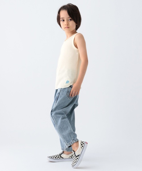 BAYFLOW（ベイフロー）の「ワッフルタンクトップ（KIDS）（タンクトップ・キッズ・グリーン/グレー/オフホワイト/チャコール・110cm/130cm/150cm/120cm/140cm）」の9枚目の写真