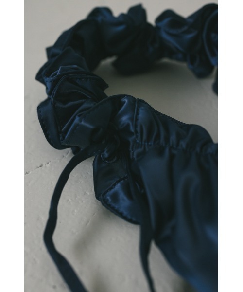 STYLEMIXER（スタイルミキサー）の「サテンギャザーハンドルバッグ（ハンドバッグ・レディース・ブラック/ネイビー/ブラウン・FREE）」の5枚目の写真