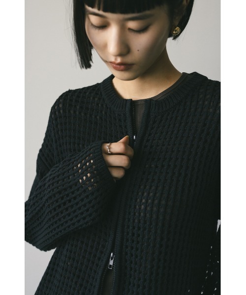 2WAYブロックメッシュカーディガン（カーディガン/ボレロ）｜STYLEMIXER（スタイルミキサー） pattayablatt.com