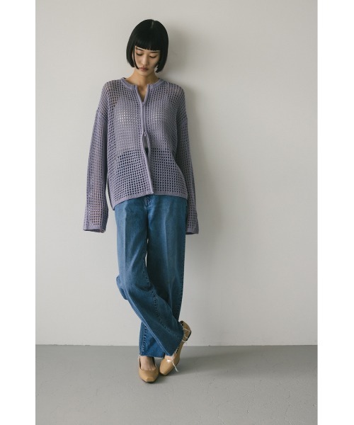 2WAYブロックメッシュカーディガン（カーディガン/ボレロ）｜STYLEMIXER（スタイルミキサー） pattayablatt.com