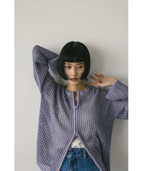 2WAYブロックメッシュカーディガン（カーディガン/ボレロ）｜STYLEMIXER（スタイルミキサー） pattayablatt.com
