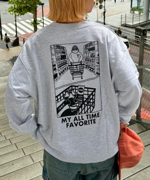 【おじさんシリーズ】バックプリント裏毛ビックシルエットスウェット（スウェット）｜CIAOPANIC TYPY（チャオパニックティピー）｜スウェット