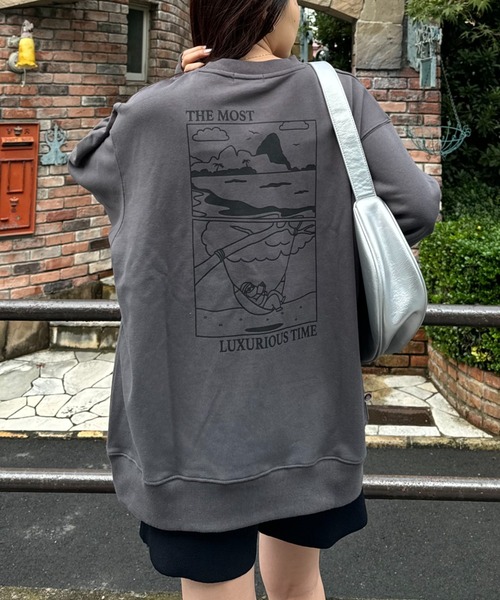 【おじさんシリーズ】バックプリント裏毛ビックシルエットスウェット（スウェット）｜CIAOPANIC TYPY（チャオパニックティピー）｜スウェット