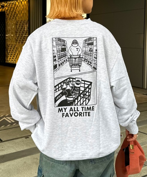 【おじさんシリーズ】バックプリント裏毛ビックシルエットスウェット（スウェット）｜CIAOPANIC TYPY（チャオパニックティピー）｜スウェット