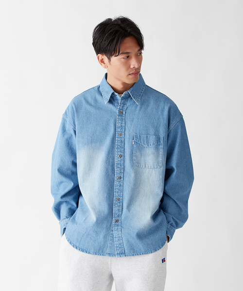 【セール】DENIM OVER シャツ（シャツ/ブラウス）｜B.C STOCK（ベーセーストック）