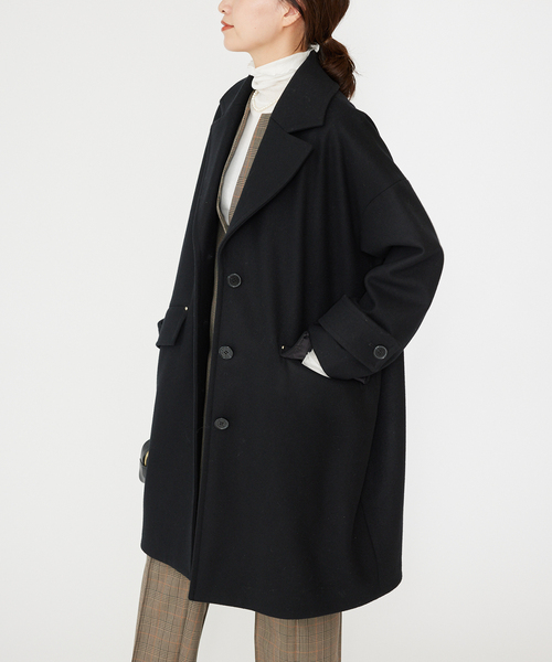 IENA（イエナ）の「MACKINTOSH/マッキントッシュ 別注 HUMBIE チェスターコクーンコート（チェスターコート・レディース・ネイビー/ブラック・8/6）」の15枚目の写真