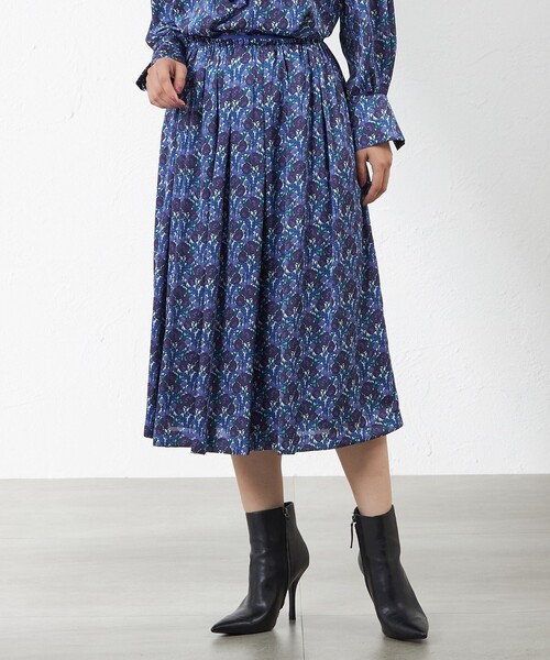 amaca（アマカ）の「【LIBERTY】 MISS MAUD ギャザースカート（スカート・レディース・ベージュ系その他/パープル系その他4・38/40）」の2枚目の写真