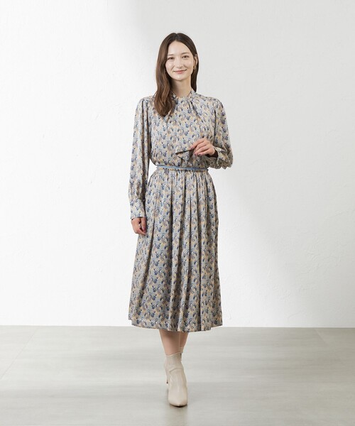 amaca（アマカ）の「【LIBERTY】 MISS MAUD ギャザースカート（スカート・レディース・ベージュ系その他/パープル系その他4・38/40）」の8枚目の写真