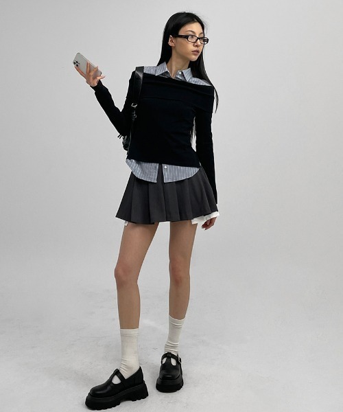 BLACKUP（ブラックアップ）の「[MADE] ハイテストライプシャツ（シャツ/ブラウス・レディース・ベージュ/ブルー・SMALL/MEDIUM）」の8枚目の写真