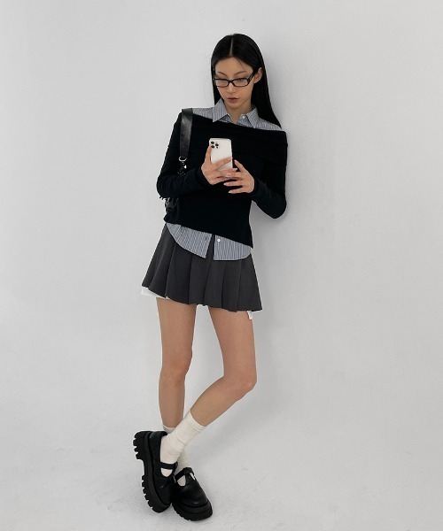 BLACKUP（ブラックアップ）の「[MADE] ハイテストライプシャツ（シャツ/ブラウス・レディース・ベージュ/ブルー・SMALL/MEDIUM）」の7枚目の写真