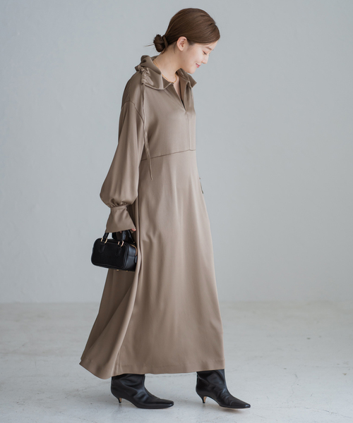 新品　IENA ワンピース IENA（イエナ）の「ドロストカラー ワンピース（ワンピース）」 - WEAR