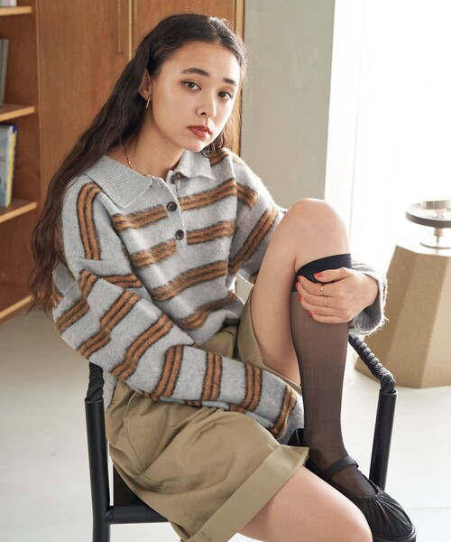 PEOPLESTYLE まつじつ 風 シャギーニットセーター男女兼用 2色 PEOPLESTYLE まつじつ 風 シャギーニットセーター 男女兼用