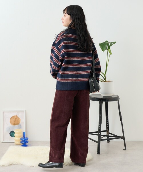 FREAK'S STORE（フリークスストア）の「シャギーマルチニットポロ（ニット/セーター・レディース・ネイビー/グレー・ﾌﾘ-）」の12枚目の写真