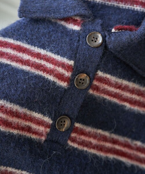 FREAK'S STORE（フリークスストア）の「シャギーマルチニットポロ（ニット/セーター・レディース・ネイビー/グレー・ﾌﾘ-）」の19枚目の写真