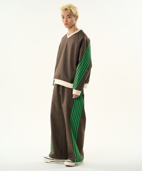 DISCOVERED（ディスカバード）の「CHECK BONDING LINE TRACK PANTS（その他パンツ・メンズ・ネイビー/キャメル・1/3）」の22枚目の写真