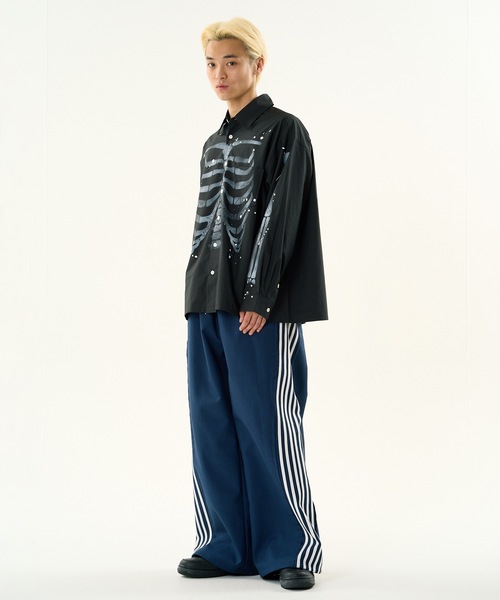 DISCOVERED（ディスカバード）の「CHECK BONDING LINE TRACK PANTS（その他パンツ・メンズ・ネイビー/キャメル・1/3）」の19枚目の写真
