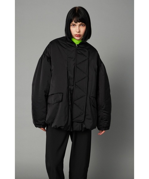 HeRIN.CYE(ヘリンドットサイ)の「Egg MA-1 エッグMA-1(MA-1・レディース・ブラック/オフホワイト/ライトグリーン・FREE)」の1枚目の写真