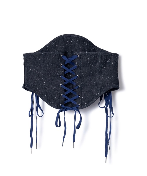 NON TOKYO（ノントーキョー）の「LAME DENIM LACE-UP CORSET（その他トップス・レディース・インディゴブルー/グリーン/ブラック・FREE）」の11枚目の写真