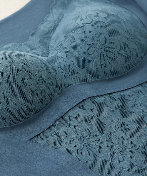 Lace Ladies(レースレディース)の「Uネック レース ドッキング 長袖 補正 インナー(インナーウェア/肌着・レディース・モカ/ピンク/ブラック/ブルー・M/L/XL)」の16枚目の写真