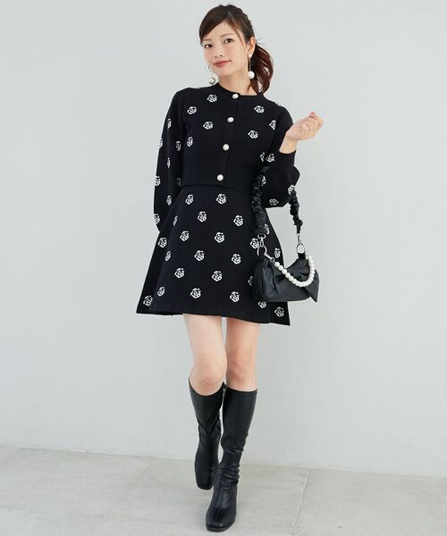 MAJESTIC LEGON（マジェスティックレゴン）の「マルチWAYショルダーリボンバッグ（ショルダーバッグ・レディース・ブラック/アイボリー・FREE）」の3枚目の写真